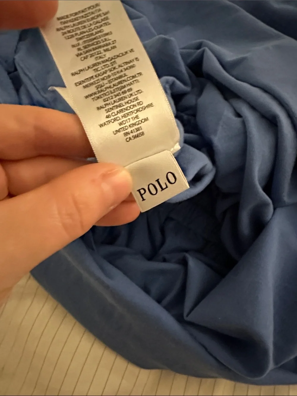 Ralph Lauren Blue Polo Bear Drawstring Waist Cotton Dress - XL